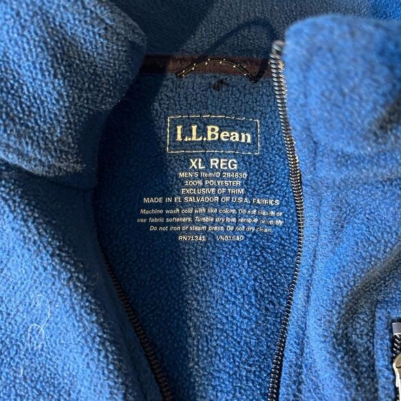 LL Bean mens Full Zip Fleece Jacket Size XL - Picture 4 of 6